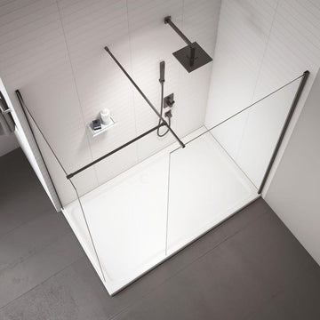 Top view of Merlyn Black Showerwall Wetroom Shower Screen