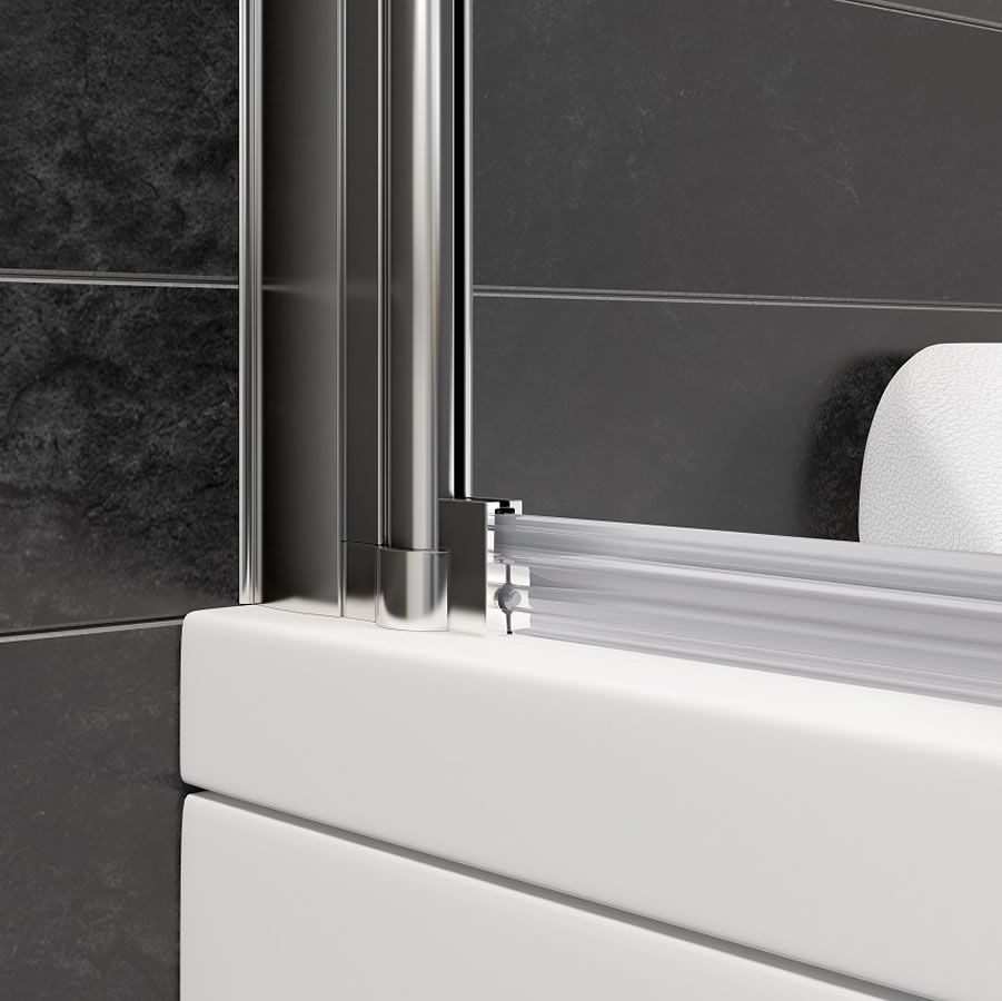 Merlyn Mb2 Merlyn 6mm Single Panel Hinged Square Bath Screen - MB2