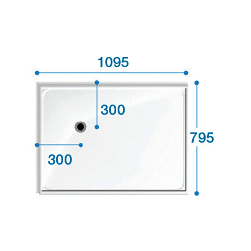 Contour Swift Level Access Shower Tray - 1095 x 795mm