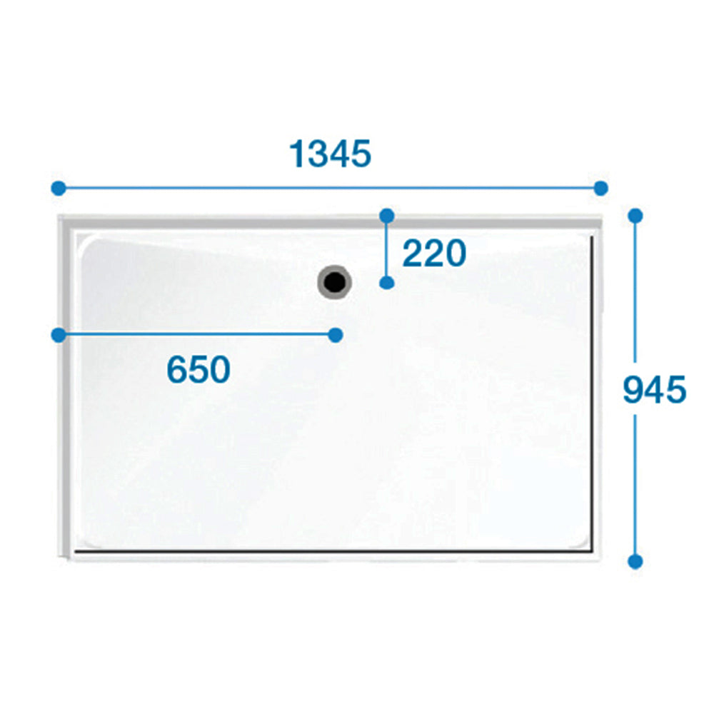 Contour Swift Level Access Shower Tray - 1345 x 945mm