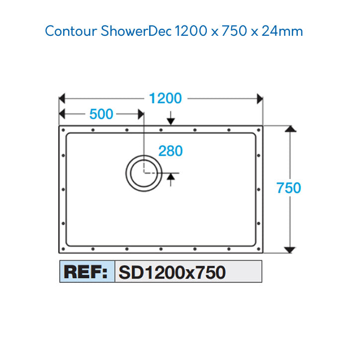 Contour ShowerDec Wet Room Tray