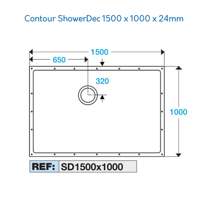 Contour ShowerDec Wet Room Tray