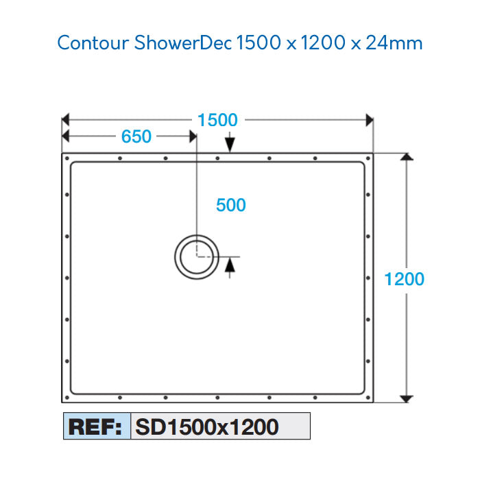 Contour ShowerDec Wet Room Tray