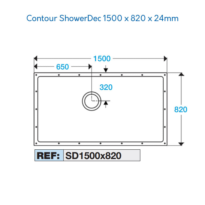 Contour ShowerDec Wet Room Tray