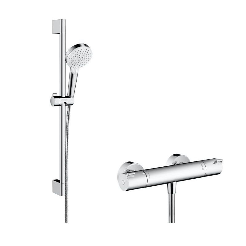 Hansgrohe Ecostat 1001 CL shower set with hand shower and thermostat