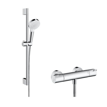 Hansgrohe Ecostat 1001 CL shower set with hand shower and thermostat