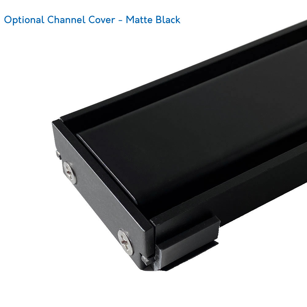 WetBase® Linear Universal Wet Room Tray  - Matte Black Channel