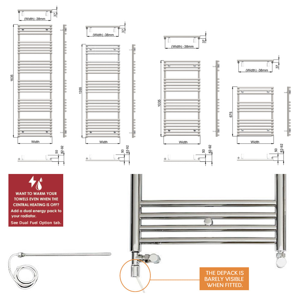 Redroom TT Heated Towel Rail Radiator - Quartz Beige