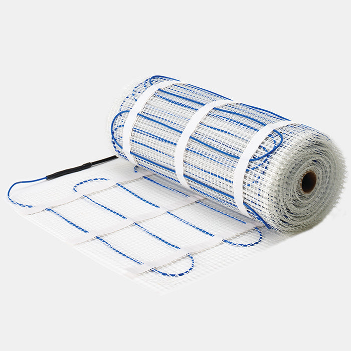 Sunstone PVC underfloor heating mat, 5mm thick, 150W power output. Ideal for stone or ceramic tile floors, offering energy-efficient radiant warmth.