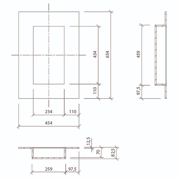 wedi Sanwell preformed wall niches in two sizes