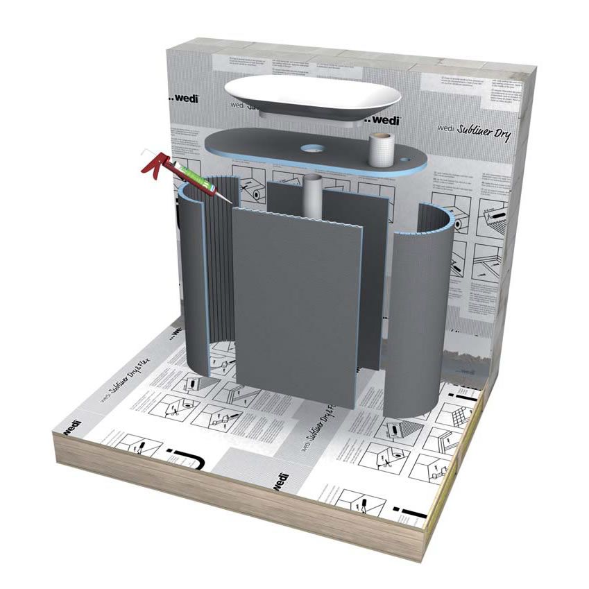 Wedi Tile Backer Insulated Building Board Construct - Lengthwise Curve - CALL FOR PRICE