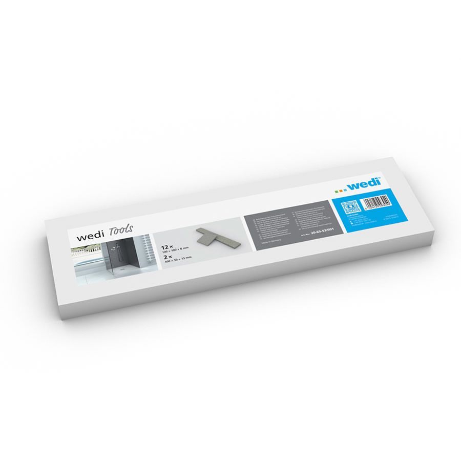 Wedi Tools Fixing Set packaging for building boards