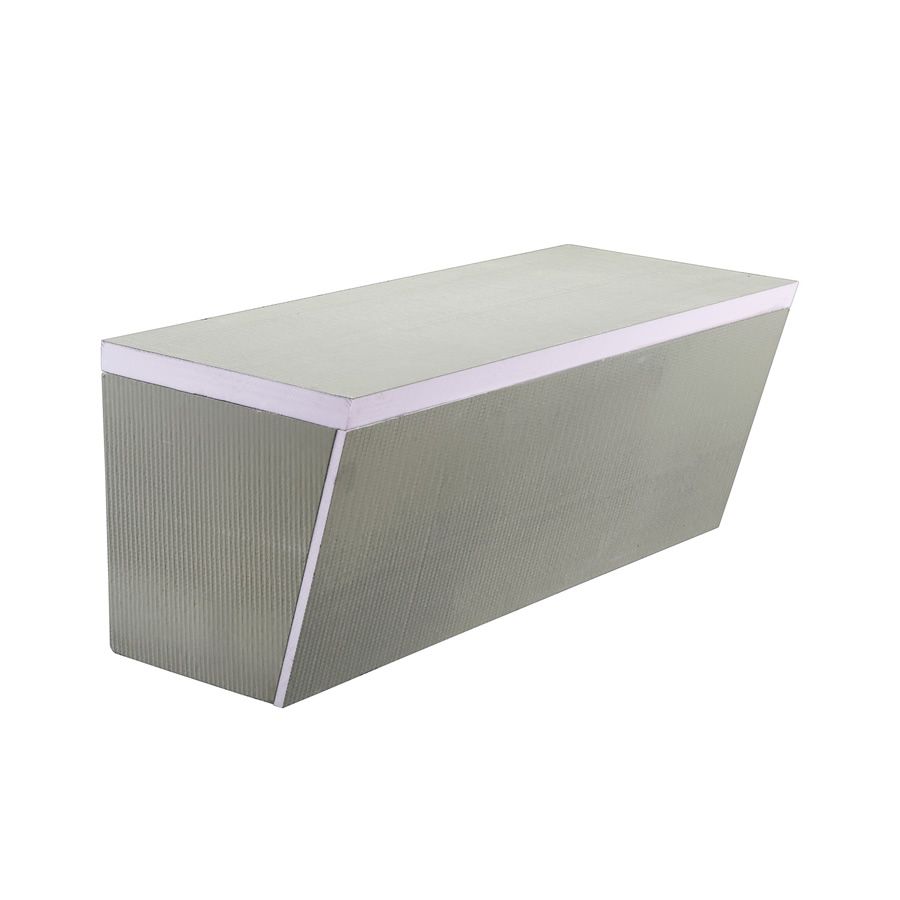 Tileable wet room shower bench seat with square edge