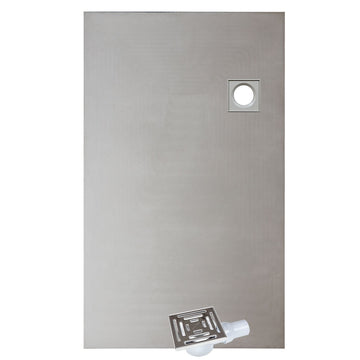 WetBase® walk-in shower tray kit with right corner drain, 1200 x 900mm, ideal for tiled wet rooms and underfloor heating systems.